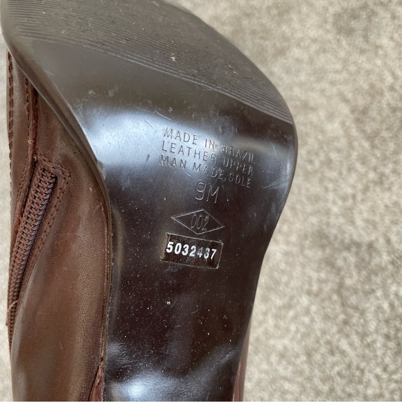 Vintage Diba Y2K Square Toe Ankle Boots Women’s 9 Brown Leather Western Boho - Picture 11 of 12